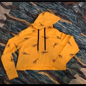 Cropped Giraffe Hoodie
